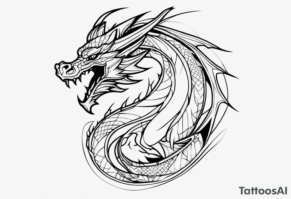 Dragon shoulder tattoo idea