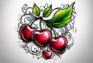 Cherry love tattoo idea
