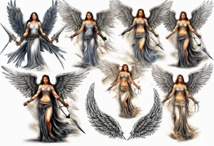 Warrior Angel picture tattoo idea