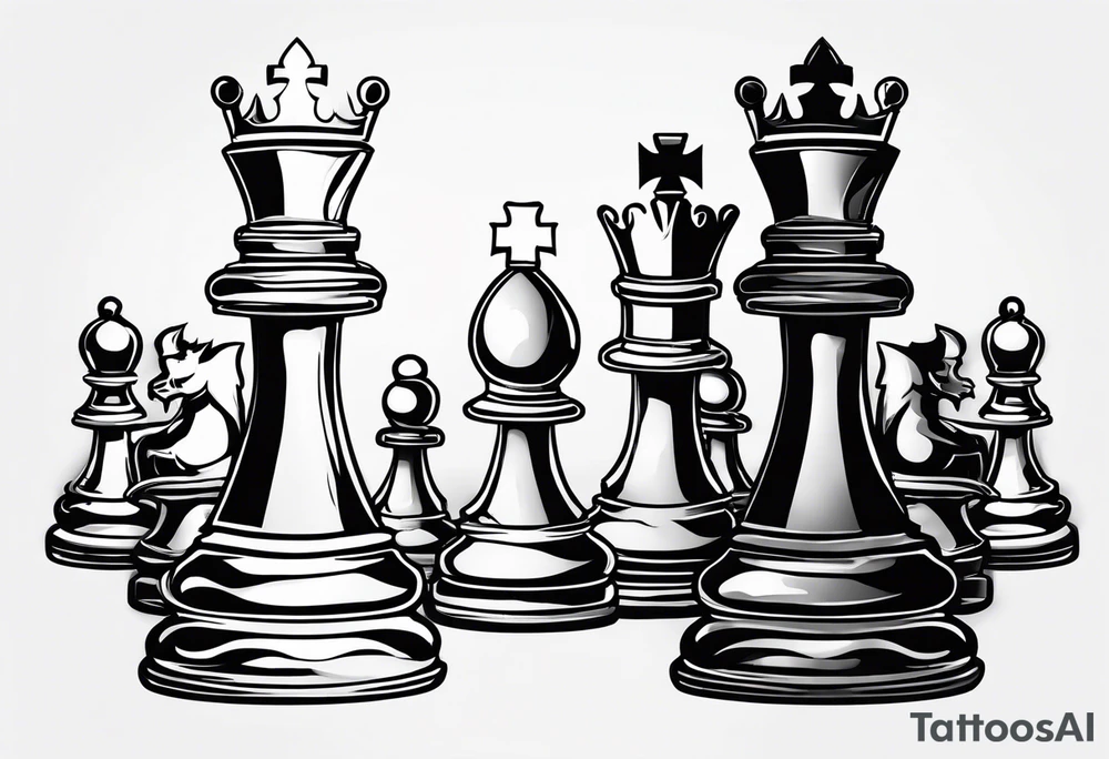 King chess liece tattoo idea