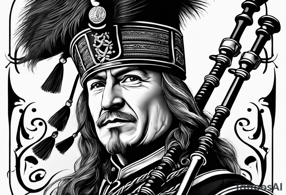 Bagpiper tattoo idea