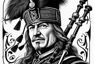 Bagpiper tattoo idea