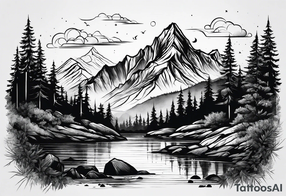 mountains tattoo idea