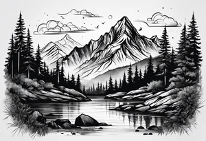 mountains tattoo idea