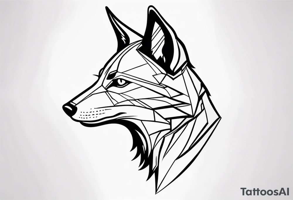 Jackal head tattoo idea