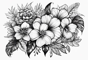 sea, night, flower, republic dominicana tattoo idea