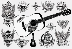 Guitar lyrics dad tattoo idea