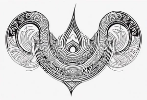 maori back and chest crescent design tattoo tattoo idea