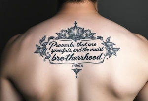 proverbs 18:24 surrounded by something that symbolizes brotherhood tattoo idea