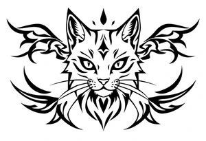 Adorable luna cat tattoo idea