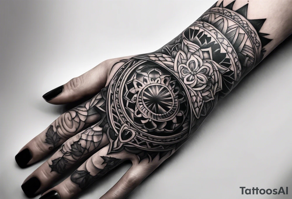 Scary hand tattoo idea