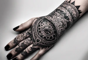 Scary hand tattoo idea