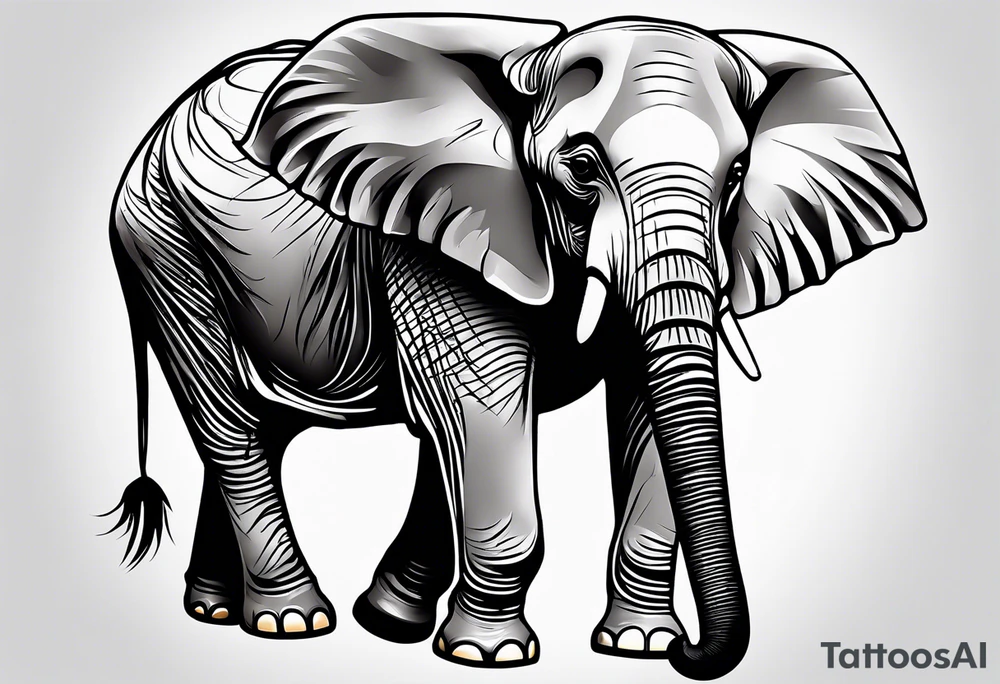baby elephant tattoo idea