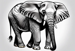 baby elephant tattoo idea