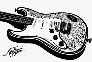 electric guitar tattoo idea