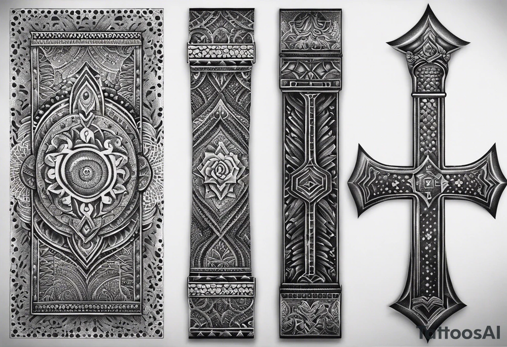 strength, small, Khachkar ,  elegant, lengthy, vishap tattoo idea