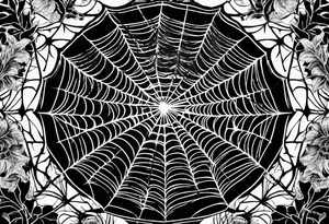 spiderwebs and dead trees tattoo idea