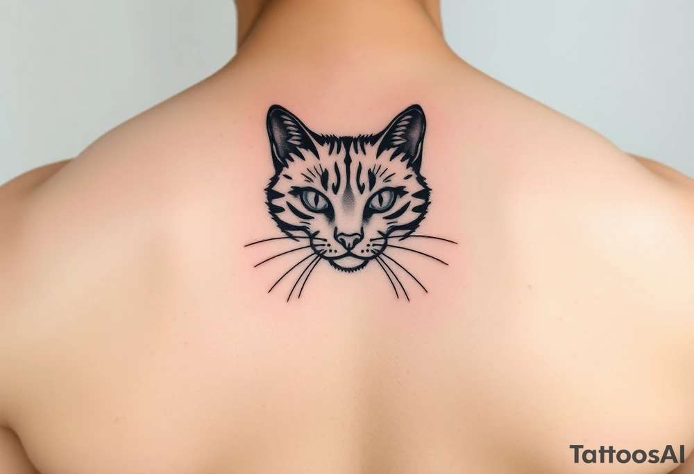 black cat tattoo idea