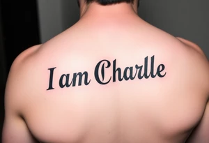 an artistic and reverent version of "I am Charlie" to honor the late great Charlie Kirk. tattoo idea
