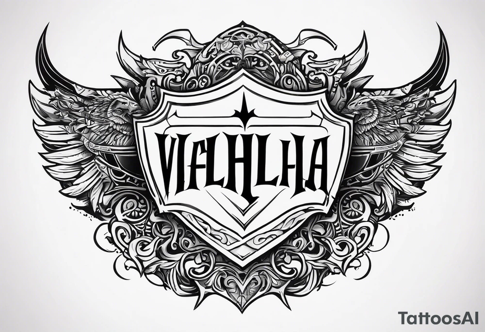 Valhalla shield tattoo idea