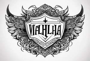 Valhalla shield tattoo idea