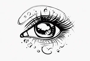 Cursing my name, wishing I stayed
Look at how my tears ricochet tattoo idea