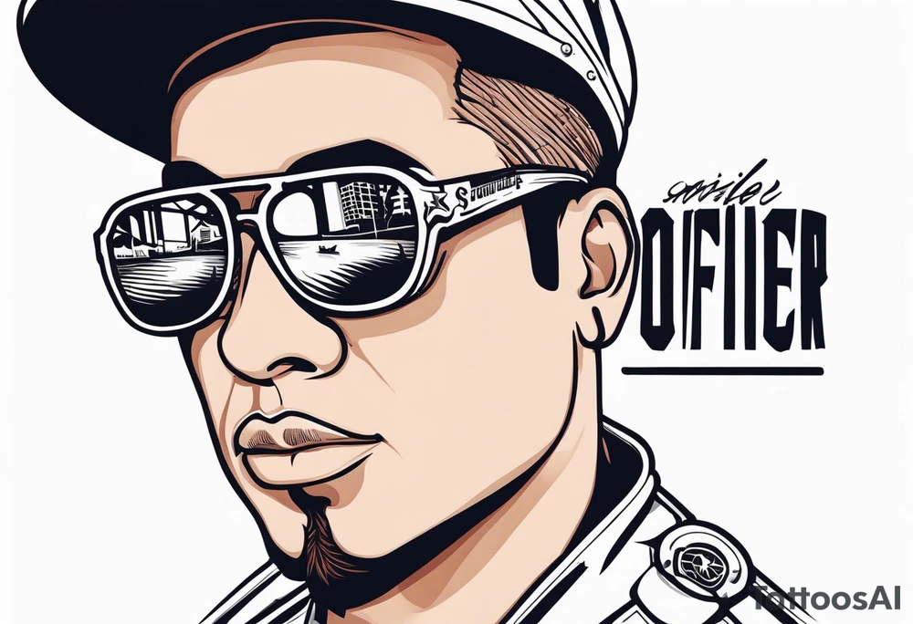 sunglasses Officer Bigdick tattoo idea