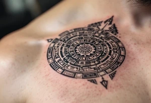 Aztec calendar tattoo idea