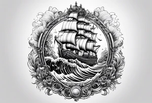 Neptun steht im Wasser tattoo idea