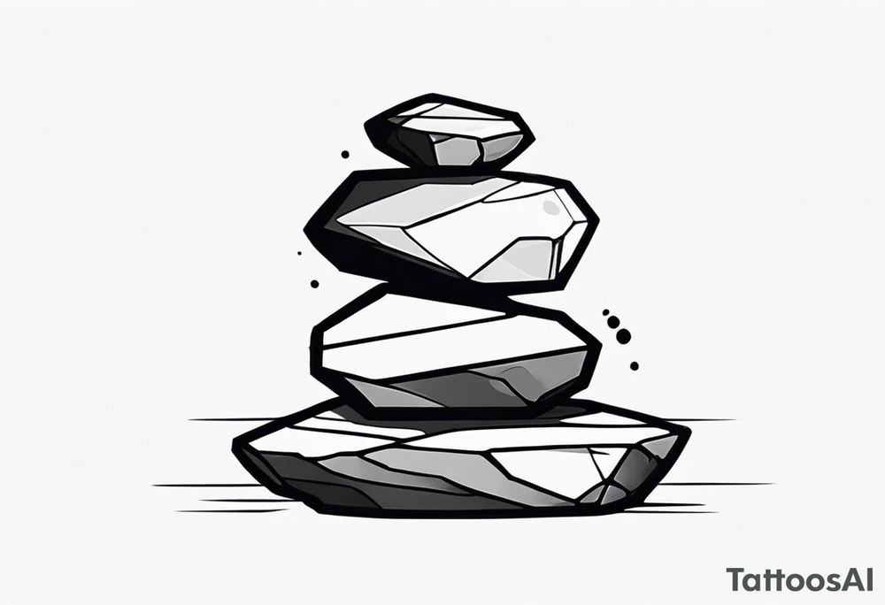 Rocks stacked on top of each other tattoo idea