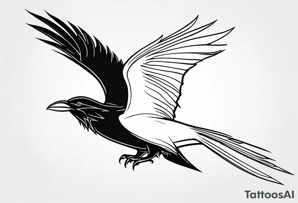 Hugin and Munin flying tattoo idea