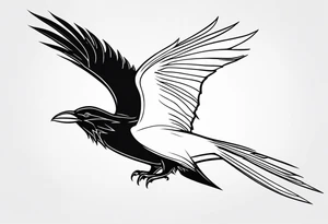 Hugin and Munin flying tattoo idea