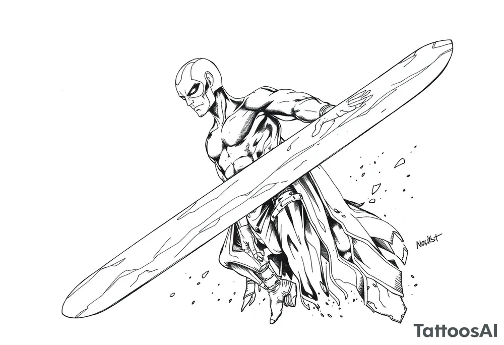 Silver Surfer comic accurate tattoo idea