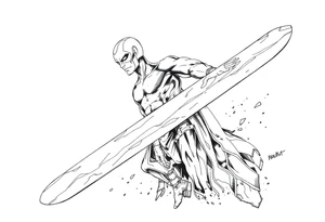 Silver Surfer comic accurate tattoo idea