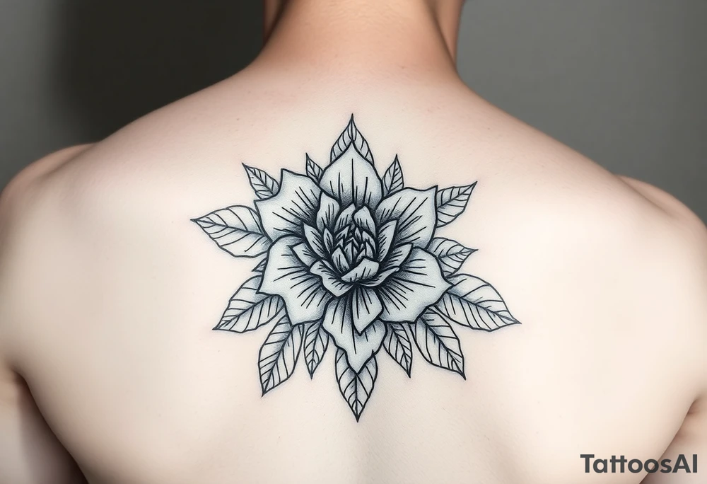 Make something similar to this. It should be a small, unique floral design. tattoo idea