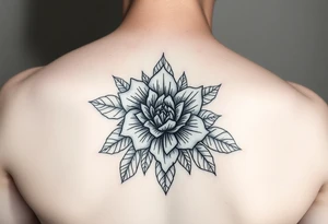 Make something similar to this. It should be a small, unique floral design. tattoo idea