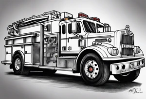 Fire truck tattoo idea