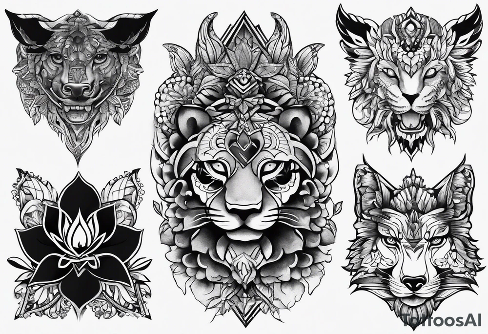 Rupestre peteoglyphe tattoo idea