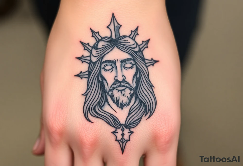 Finding peace in chaos within jesus tattoo idea