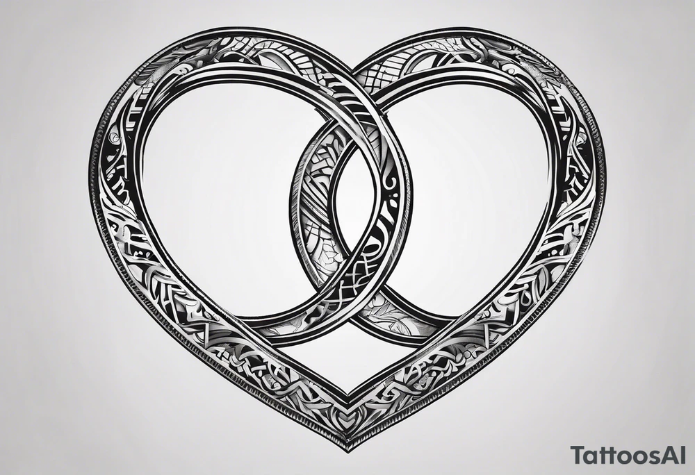 Infinity symbol with a J on the left side in the line, a B in the center, a J on the right side in the line tattoo idea