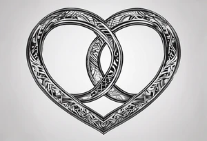 Infinity symbol with a J on the left side in the line, a B in the center, a J on the right side in the line tattoo idea