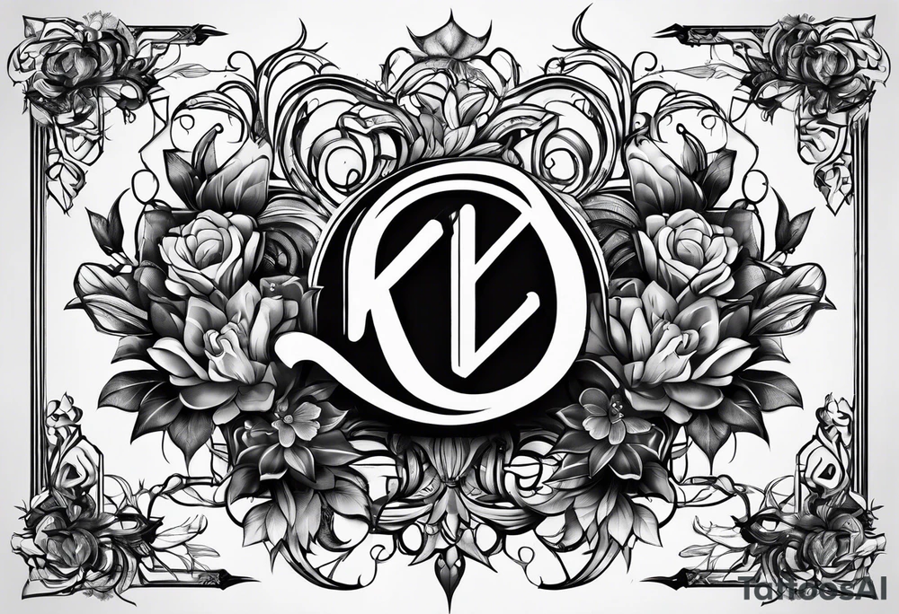 Letter KV tattoo idea