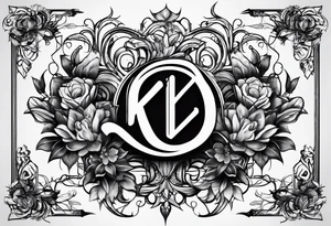 Letter KV tattoo idea
