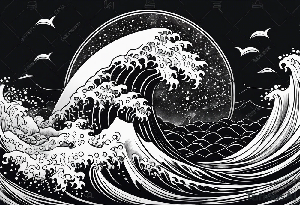 torrential ocean tattoo idea