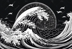 torrential ocean tattoo idea