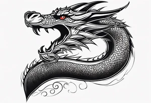 Dragon neck full tattoo idea