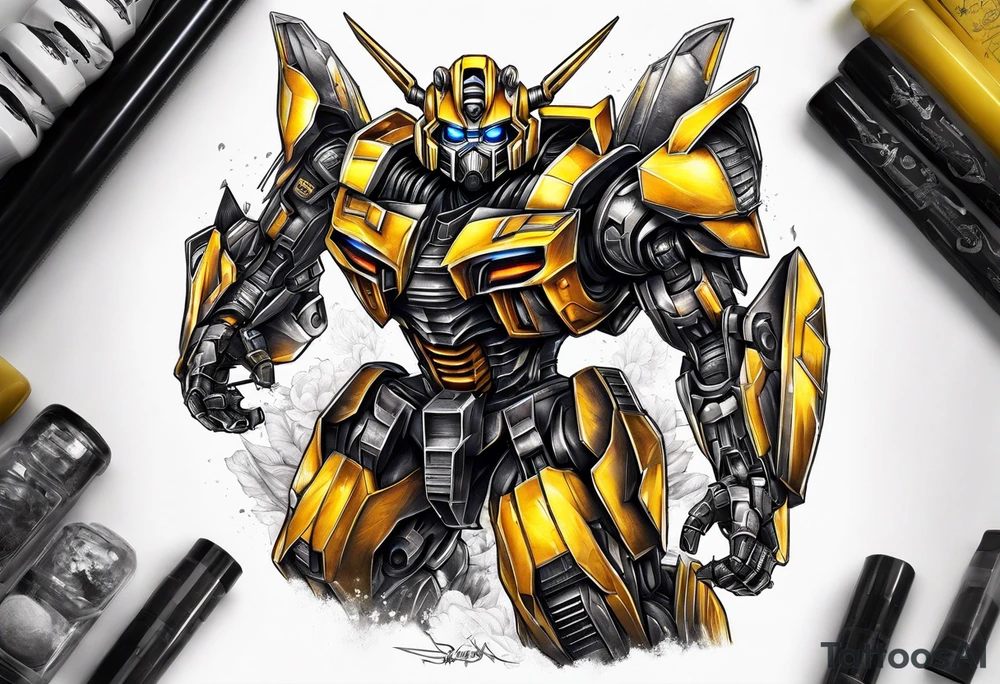 Bumblebee transformer tattoo idea