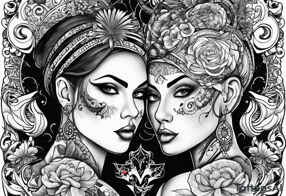 The names michael and mikeyla overlining tattoo idea