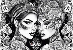 The names michael and mikeyla overlining tattoo idea