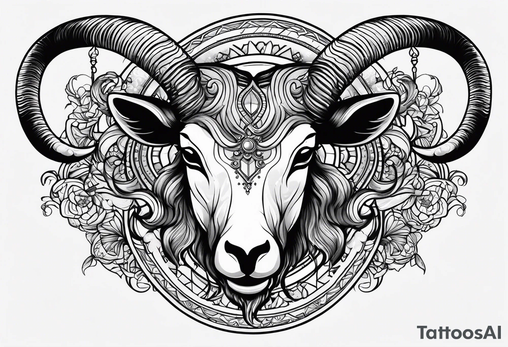 Aries power money influence evil tattoo idea